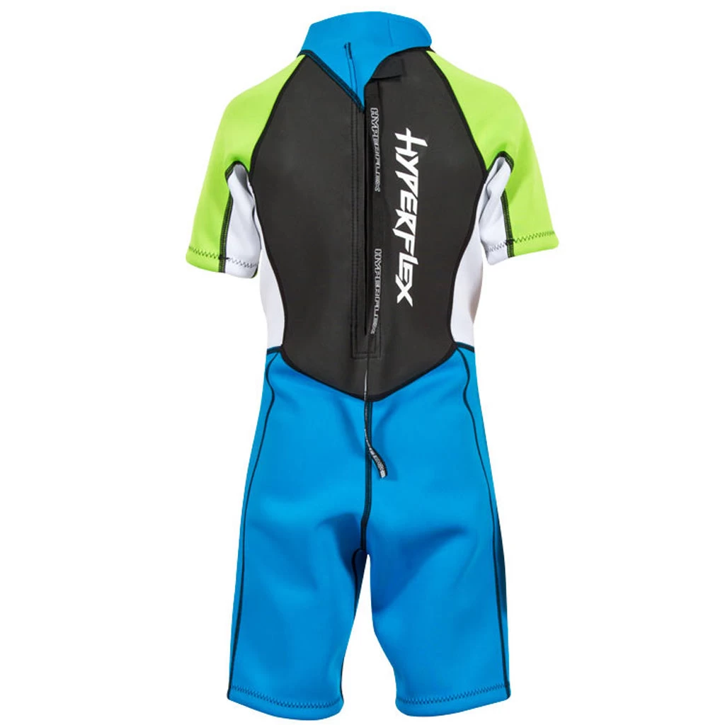 Hyperflex Access Child's 2mm Backzip Springsuit Wetsuit - Blue/Green 4 Hyperflex Access Child's 2mm Backzip Springsuit Wetsuit - Blue/Green - Image 2