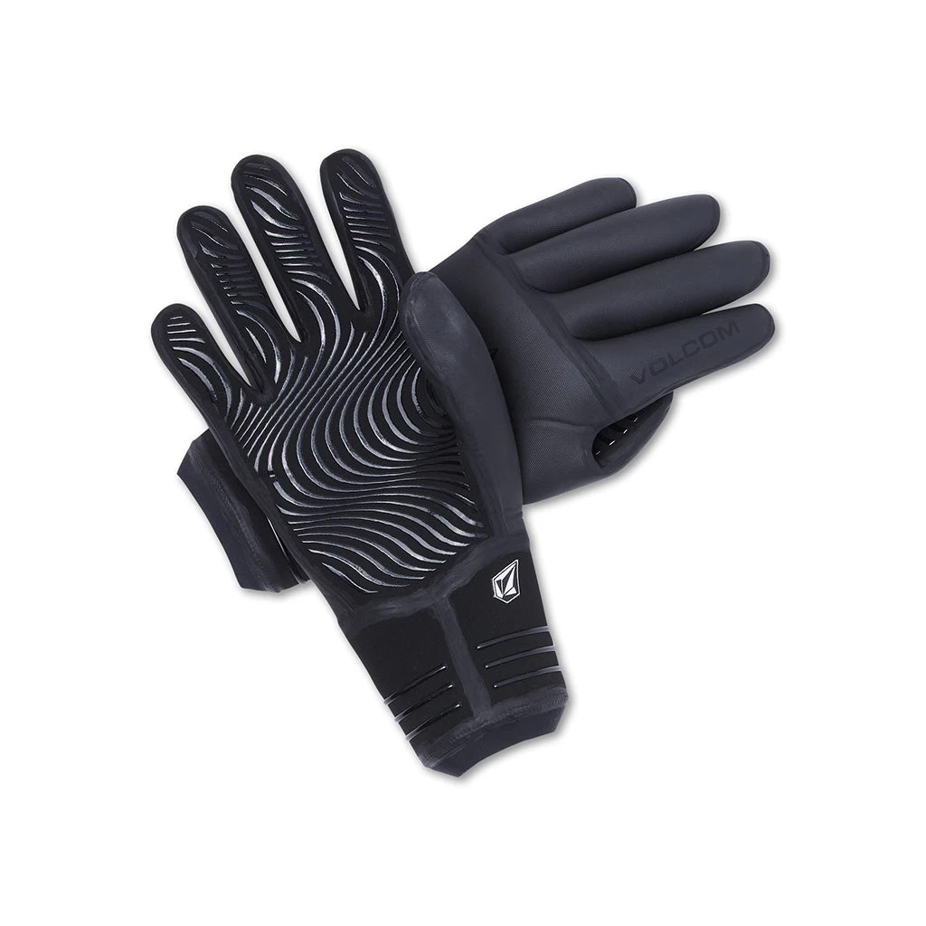 Volcom 3mm 5-Finger Wetsuit Glove - Black 2 Volcom 3mm 5-Finger Wetsuit Glove - Black