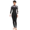 Roxy Swell Series Womens 4/3mm Back Zip Wetsuit -Anthracite Paradise