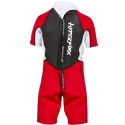 Hyperflex Access Child's 2mm Backzip Springsuit Wetsuit - Red/White -Passion Sports Store 0006 XA620CB 20 bz shorty red BACK