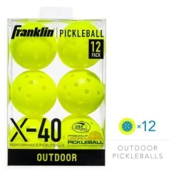 Franklin X-40 Outdoor Pickleball 12 Pack - Optic 9 Franklin X-40 Outdoor Pickleball 12 Pack - Optic -Passion Sports Store 52961 phase2 wib