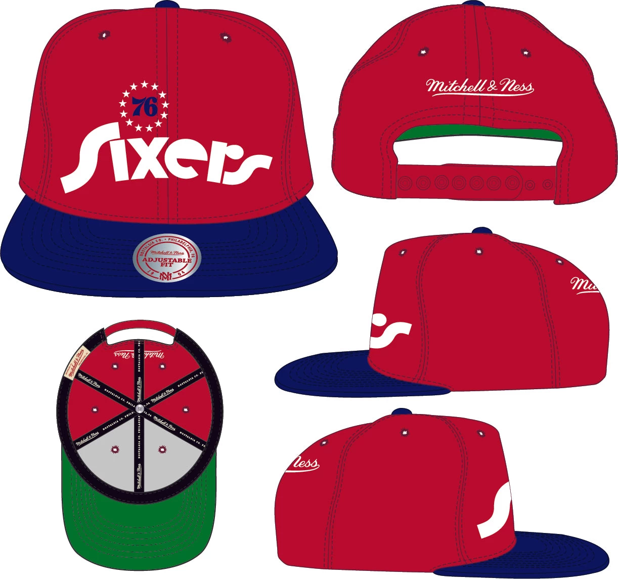 76 Sixers Team Heritage Snapback HWC 3 76 Sixers Team Heritage Snapback HWC