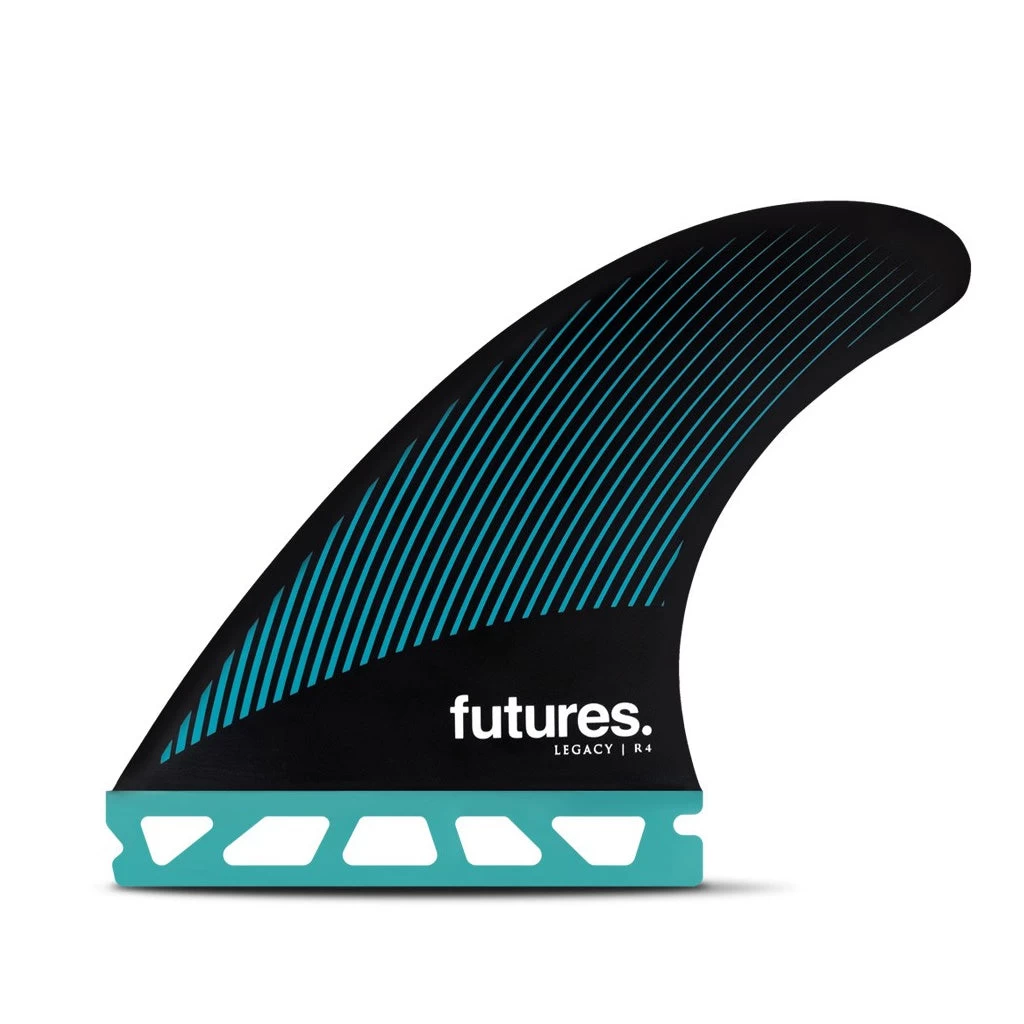 Futures Fins - R4 HC Legacy Series Tri Fins - Teal/Black 3 Futures Fins - R4 HC Legacy Series Tri Fins - Teal/Black