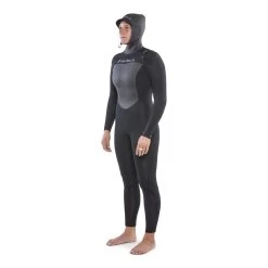 Isurus Ti-Ember Womens 5.4 Hooded Chest Zip Wetsuit - Black
