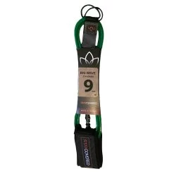 Stay Covered Big Wave Standard Surf Leash - 9'x5/16 -Passion Sports Store big wave standard green9