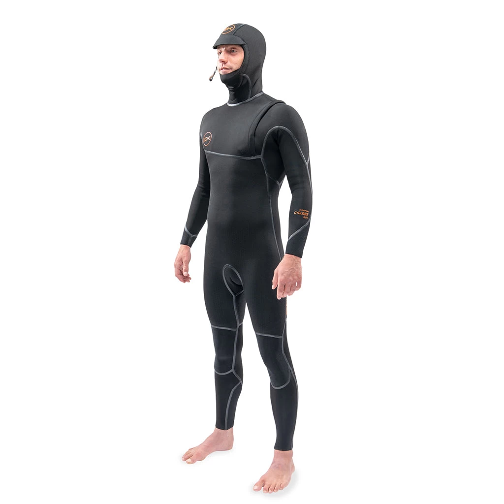 Dakine Mens Cyclone 5/4mm Zip Free Hooded Wetsuit - Black 5 Dakine Mens Cyclone 5/4mm Zip Free Hooded Wetsuit - Black - Image 4