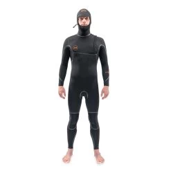 Dakine Mens Cyclone 5/4mm Zip Free Hooded Wetsuit - Black