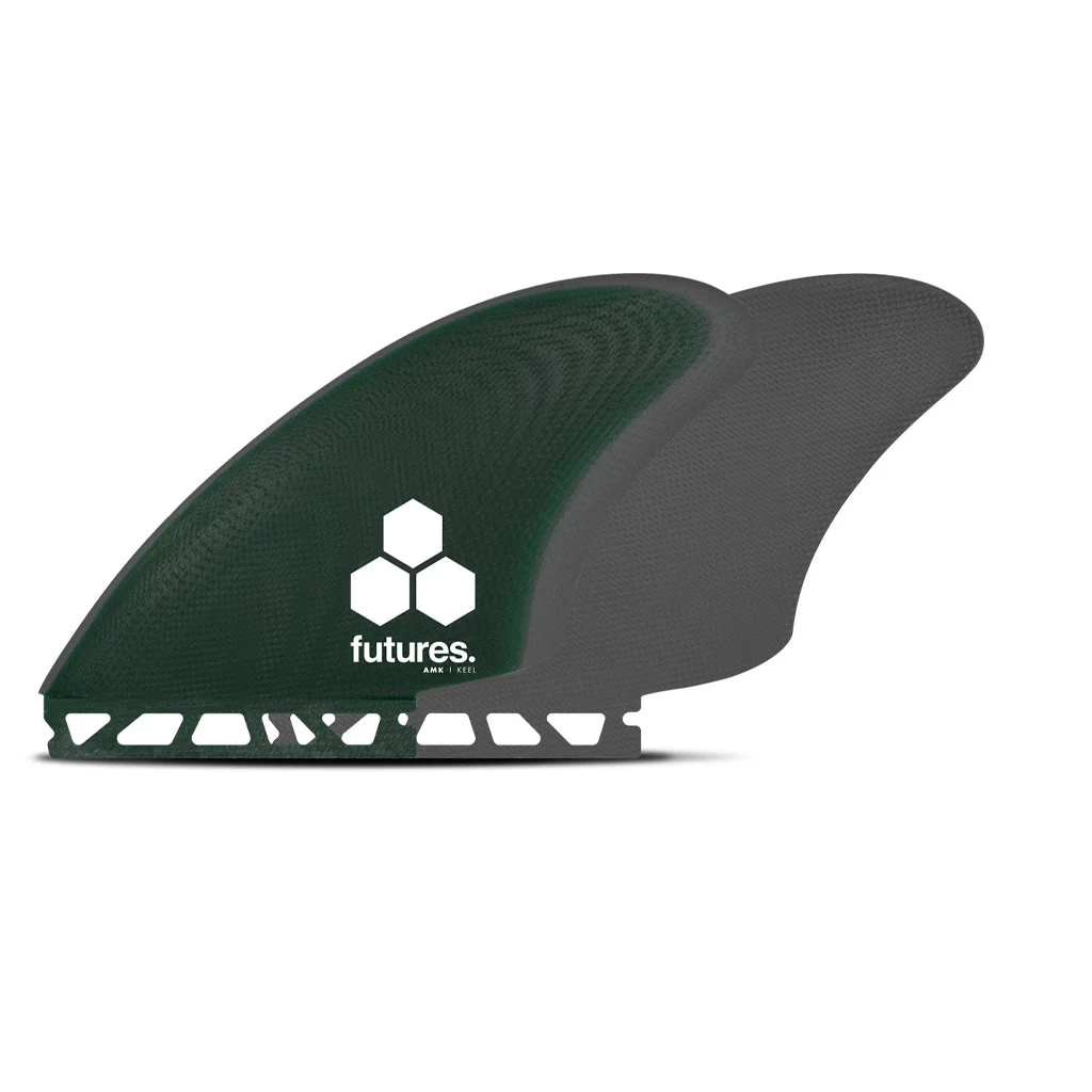 Futures Fins - Al Merrick Keel Twin Fin - Green/Gray 3 Futures Fins - Al Merrick Keel Twin Fin - Green/Gray