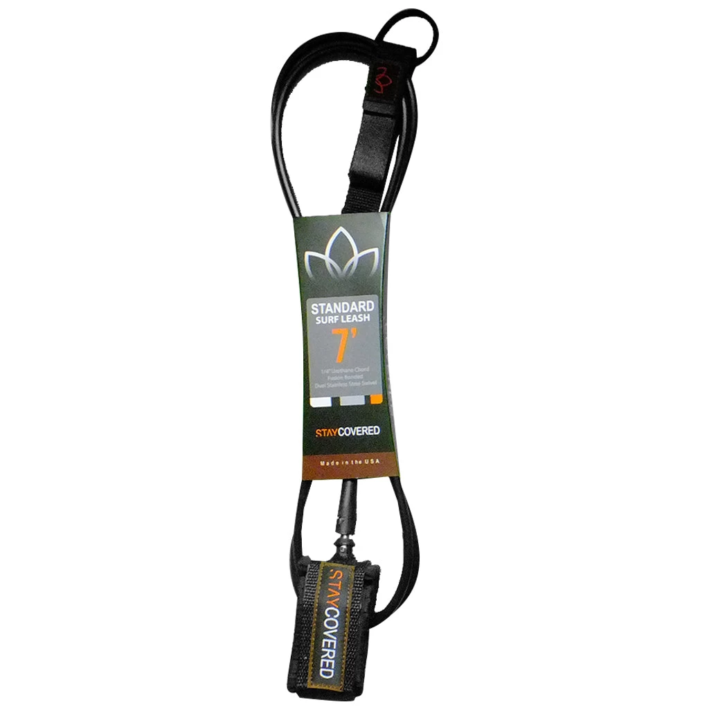 Stay Covered Standard Surf Leash - 7 'x 1/4" 3 Stay Covered Standard Surf Leash - 7 'x 1/4"