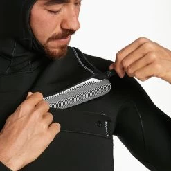 Volcom Modulator 4/3mm Hooded Chest Zip Wetsuit - Black FA23 -Passion Sports Store vlcm 0004 Layer5